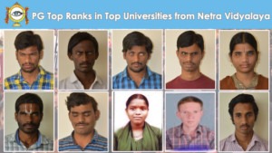 2020 PG Top Ranks in Top Universities from Netra Vidyalaya