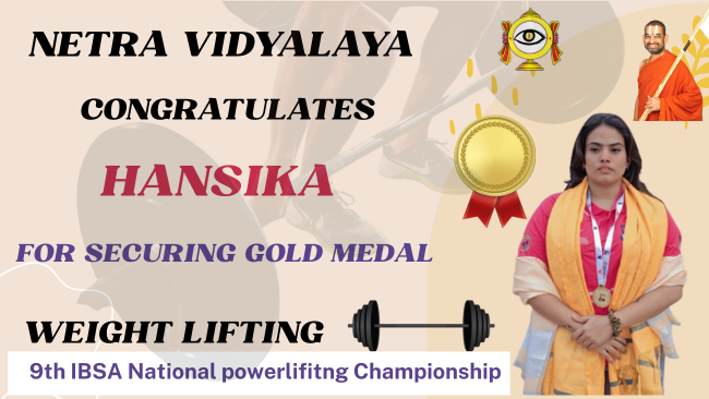 One more Gold for Netra Vidyalaya ! Hamsika Shines at National Powerlifting Championship 2025